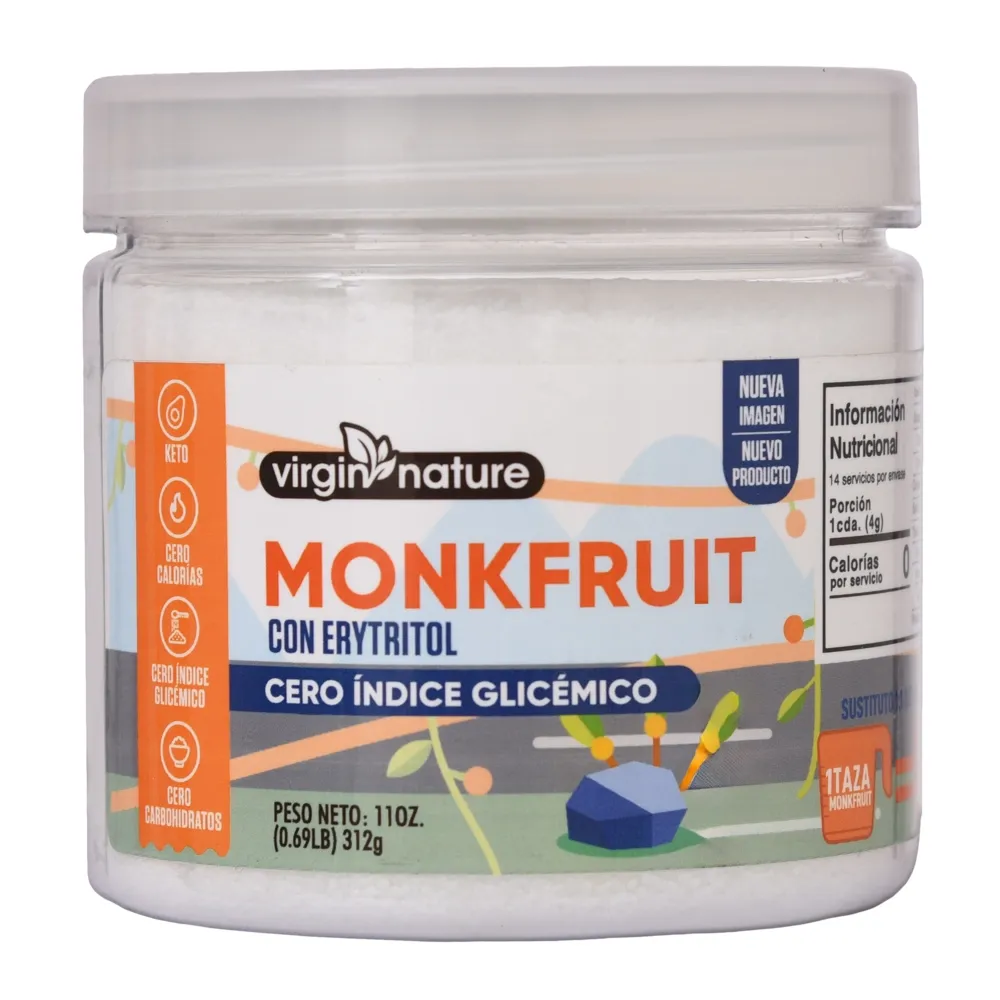 Endulzante Monk Fruit Virgin Nat 11 Oz