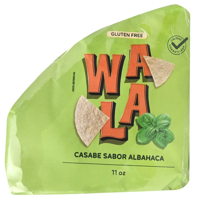 Casabe Triangular Wala Albahaca 11 Oz