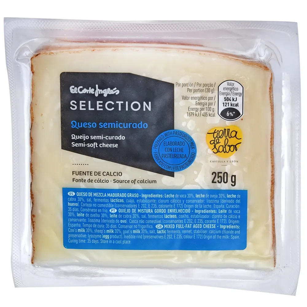 Queso Semicurado El Cortes Ingles Mad 250G
