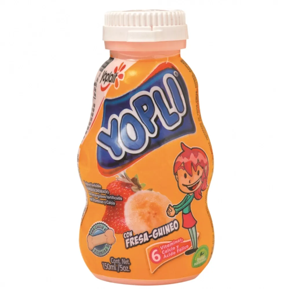 Yogurt Yopli Fresa Y Guineo Bebible 150 Gr.