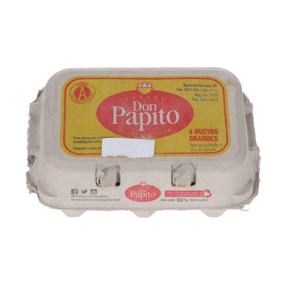 Huevos Don Papito Grandes 6 Uds