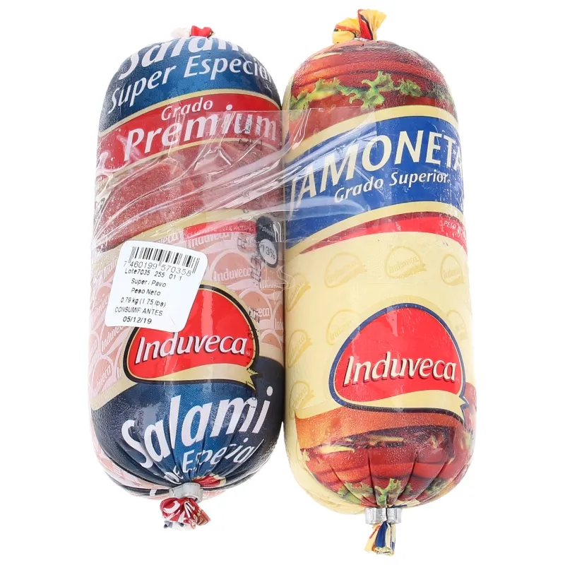 Jamoneta + Salami Super Especial Induveca Combo 1 Lb