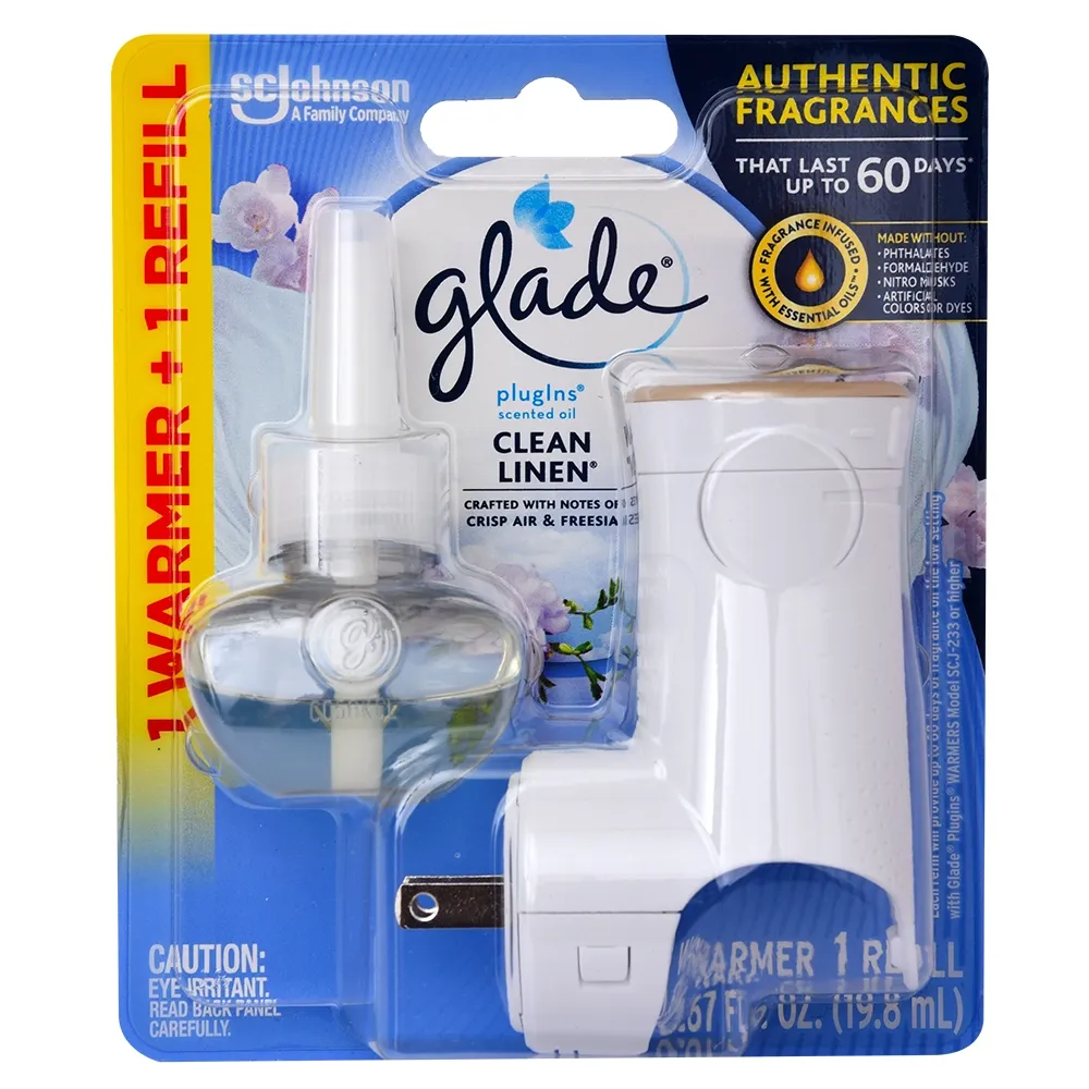 Calentador Ambientador Glade + Refill Clean Linen