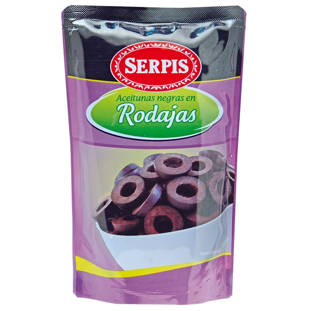 Aceitunas Negras Rodajas Bolsa Serpis 175 Gr