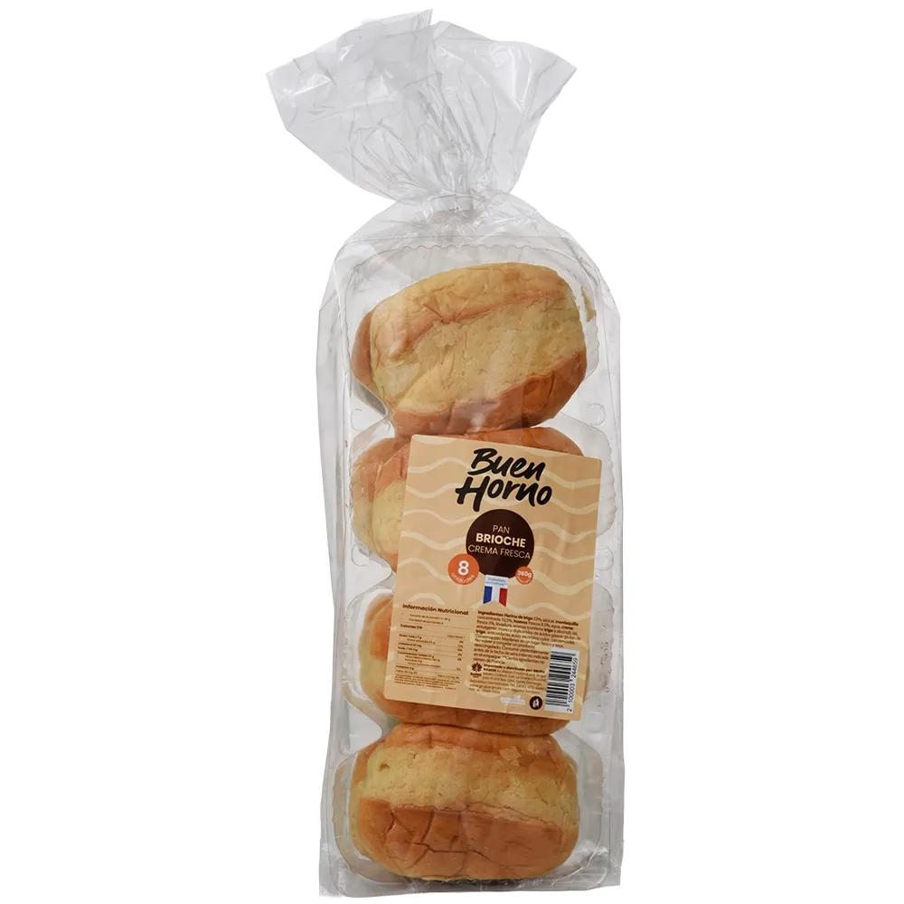 Pan Buenhorno Briocha Crema Fresca 8/1