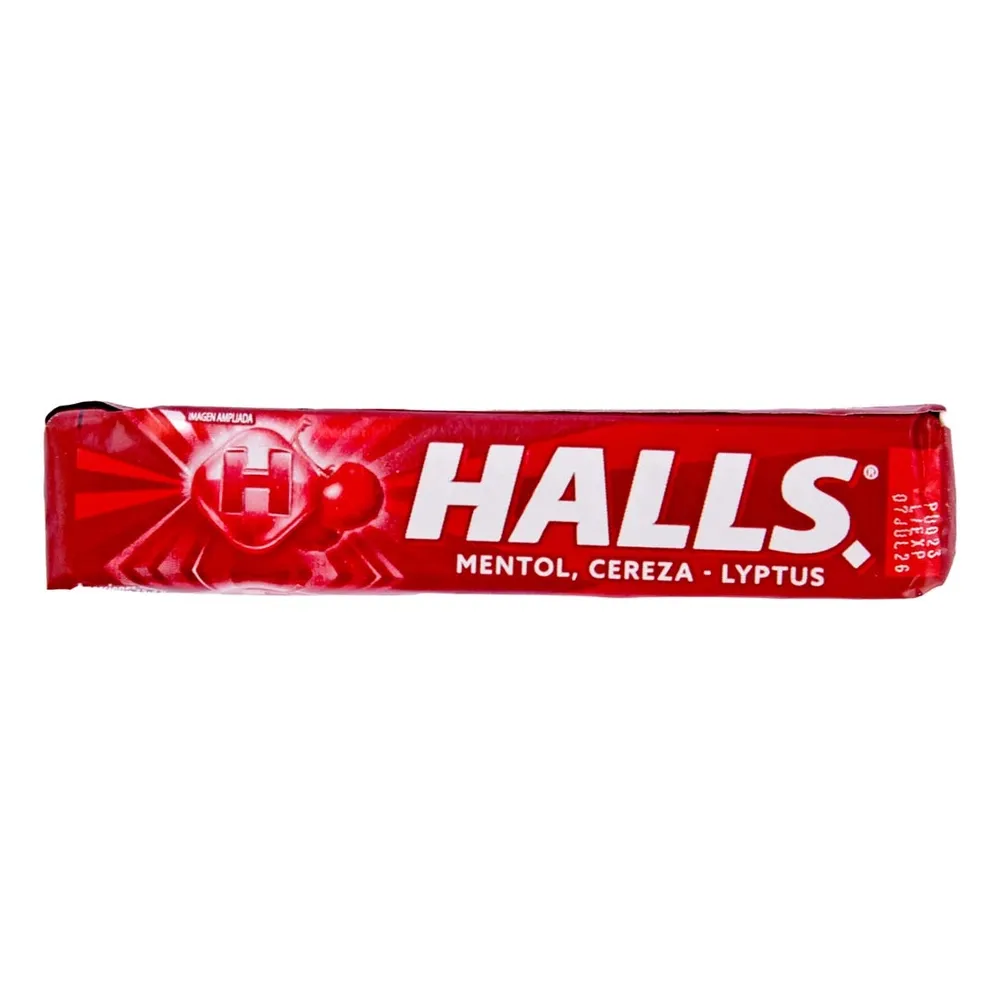 Menta Cereza Barra Halls 25.2 Gr
