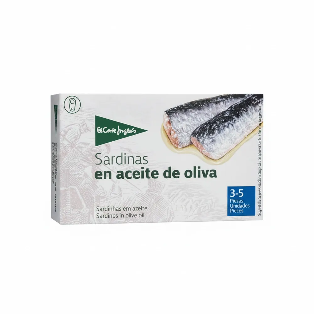 Sardinas En Aceite Oliva El Corte Ingles 3/5 P 87 G