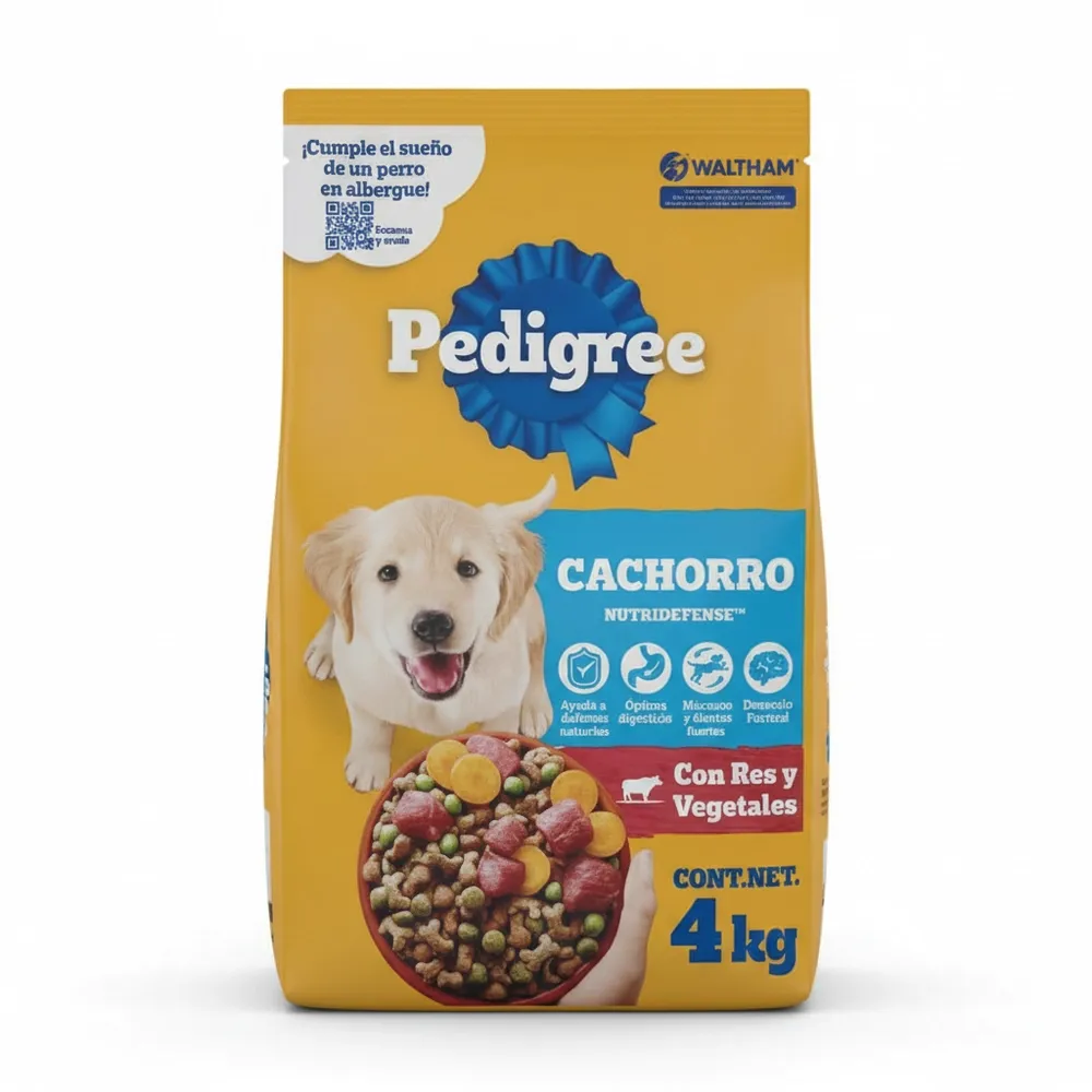 Alimento Seco Pedigree Cachorro Res Y Vegetales 4 Kg