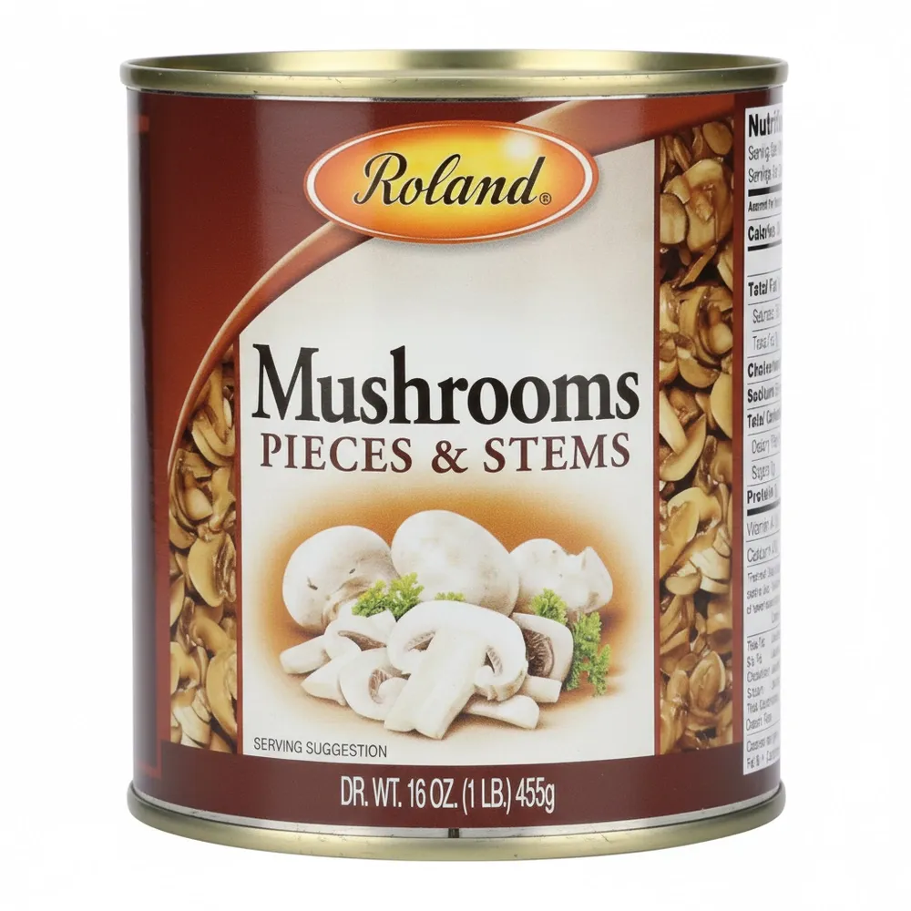Champiñones Roland Trozos Tallos 16 Oz