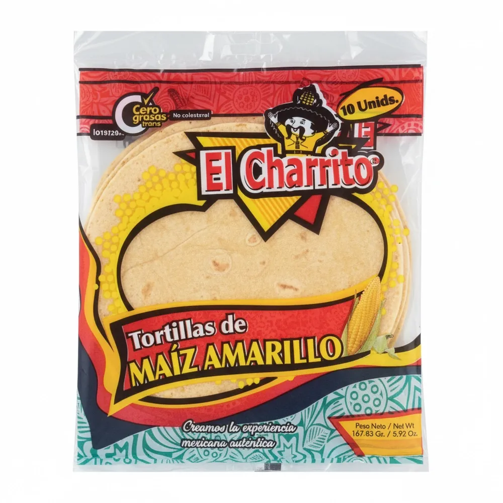 Tortilla El Charrito Maiz Amarillo 10/1