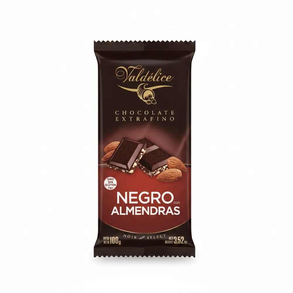 Chocolate Valdelice Negro Almendras 100 Gr