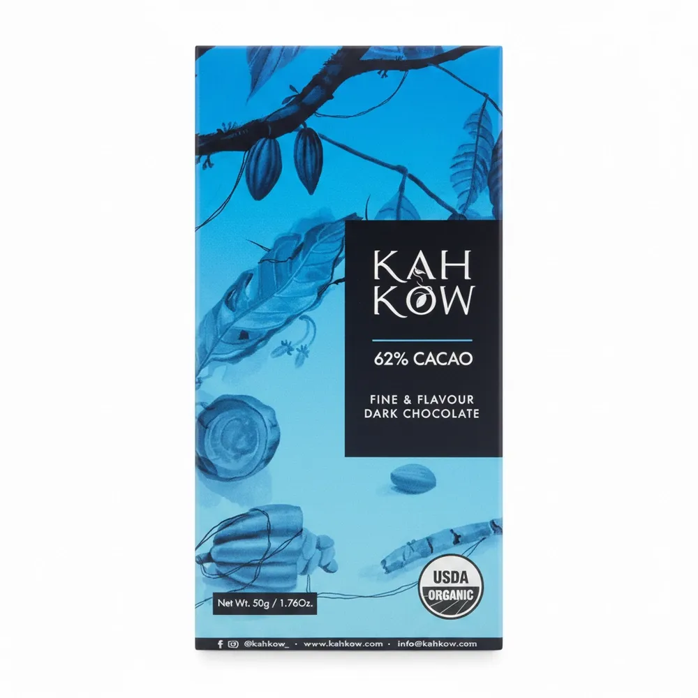 Chocolate Kah Kow 62% Cacao Tableta 50 G