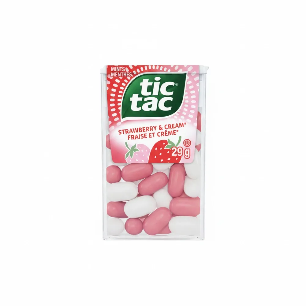 Caramelo Tic Tac Strawberry & Cream T60