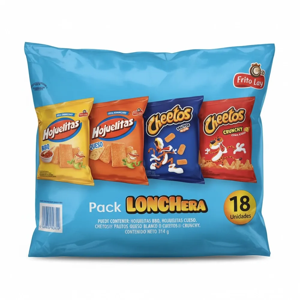 Multipack Papitas Frito Lay 18 Pack Lonchera 384G