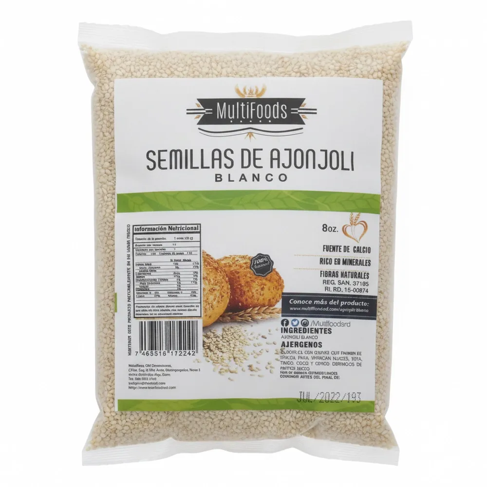Semilla Ajonjoli Blanco Multifoods 8 Oz