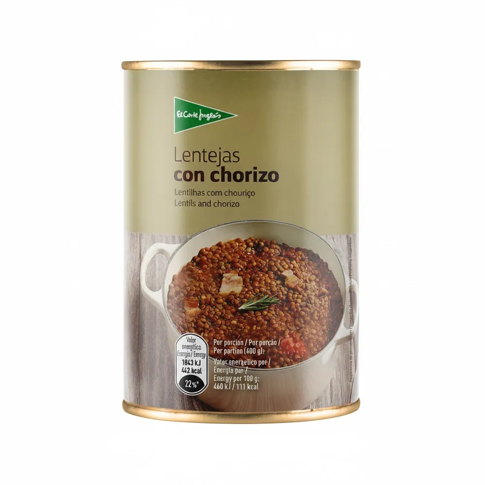 Lentejas Con Chorizo El Corte Ingles 400 G