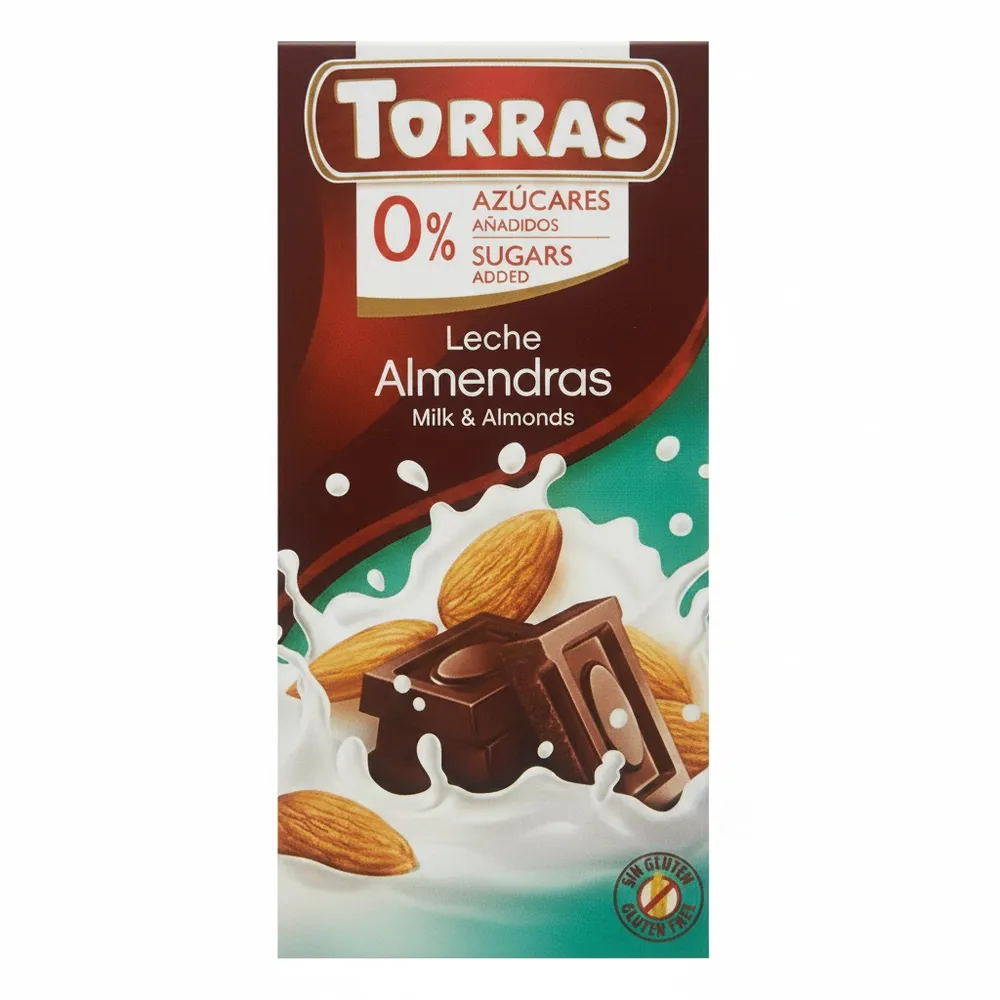 Chocolate Sin Azucar Clas Leche Torras 75 Gr