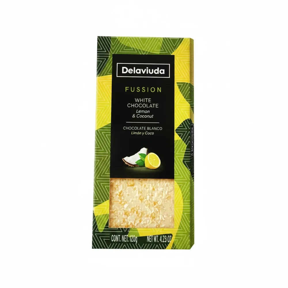 Chocolate Blanco Delaviuda Limon Y Coco 120 Gr