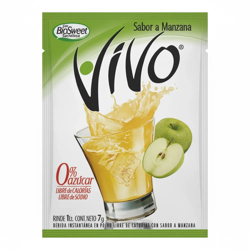 Jugo En Polvo Manzana Vivo 7 Gr