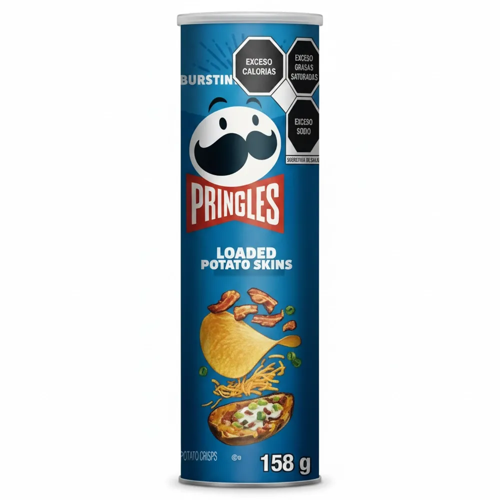 Papitas Loaded Potato Skins Pringles 158 Gr