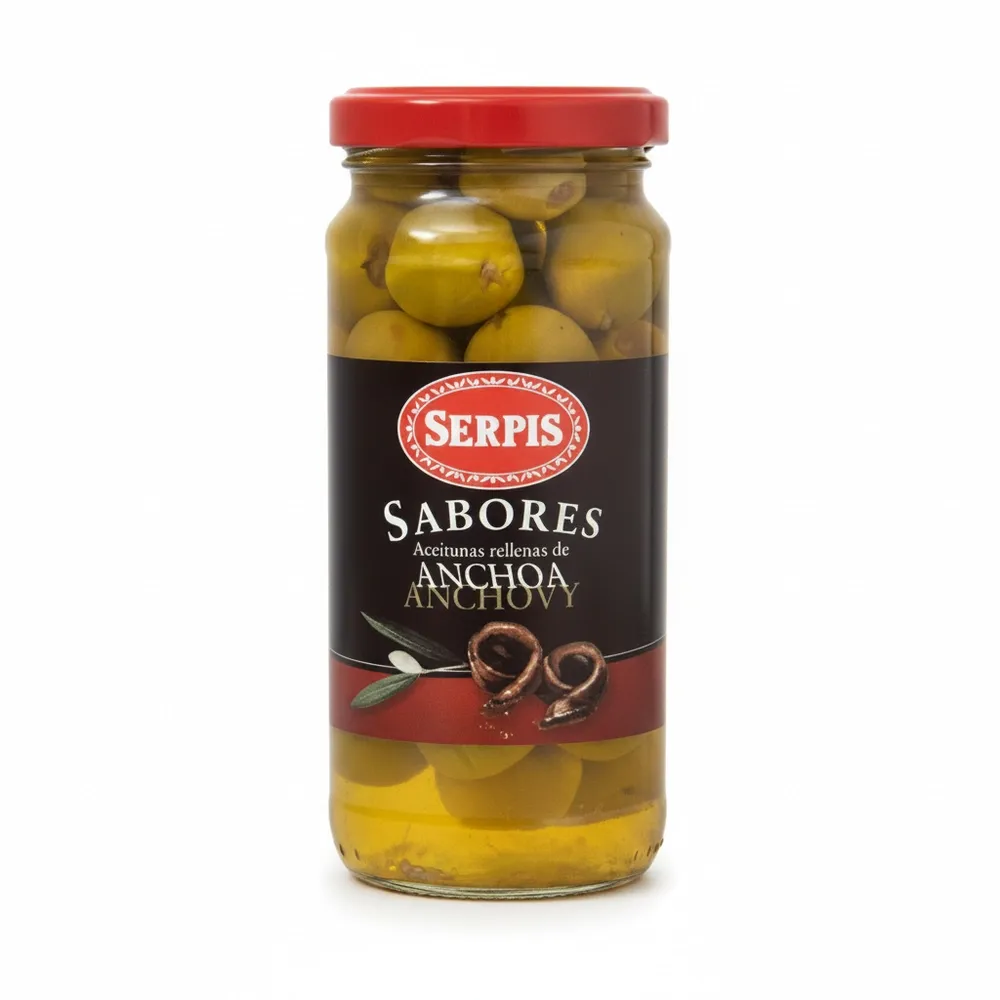 Aceituna El Serpis Sabor Anchoa 235 Gr