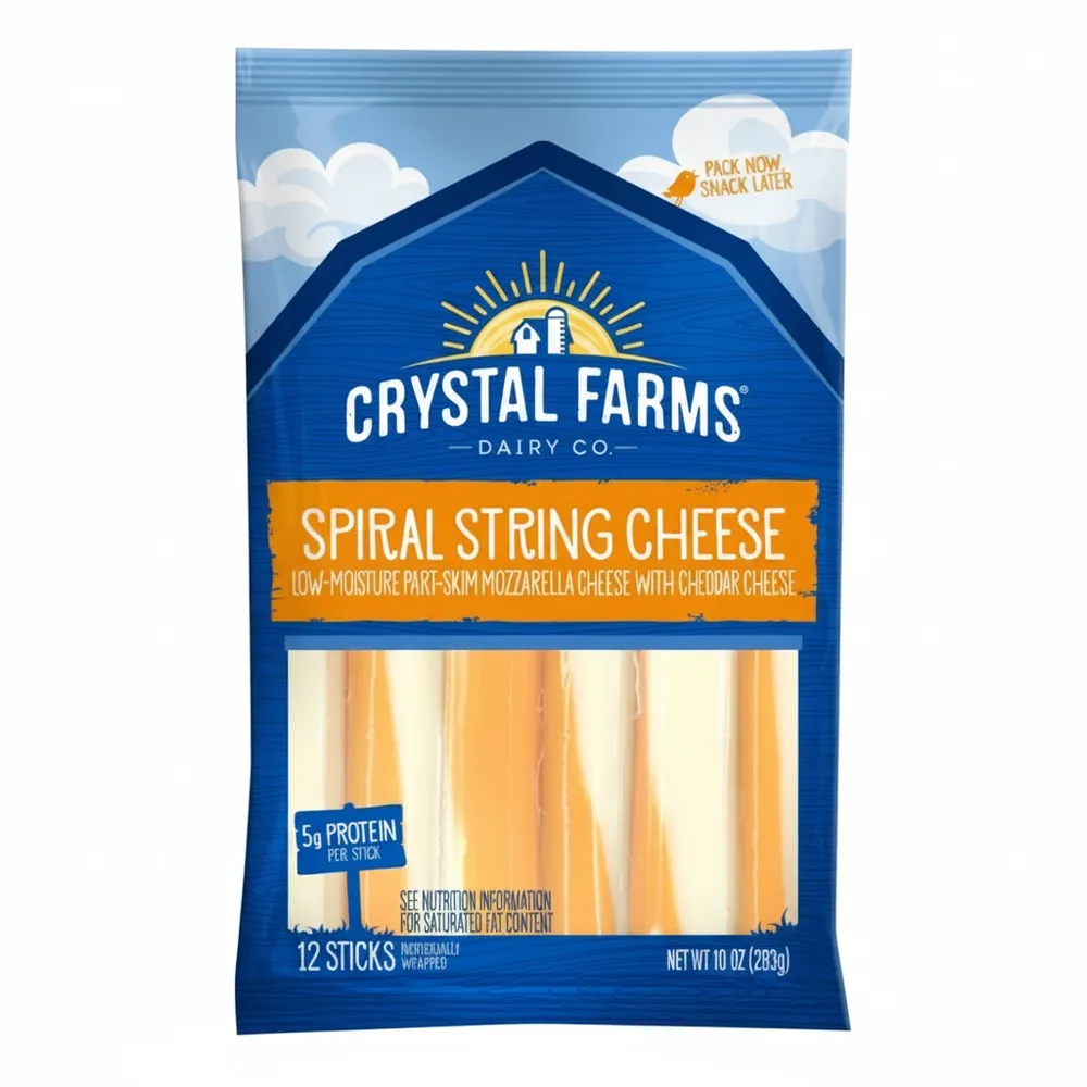 Snack De Queso En Espiral Crystal Farms 10 Oz