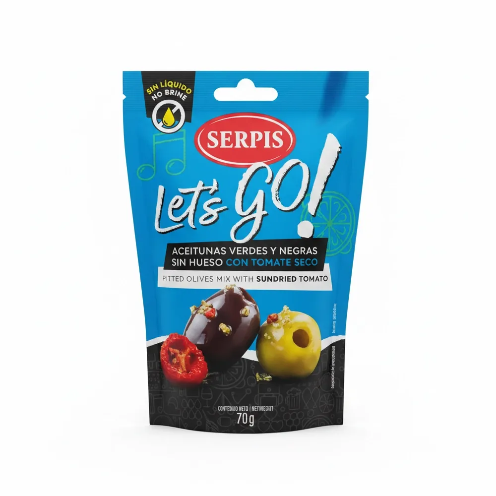 Aceitunas Lets Go Mix Con Tomate Seco El Serpis 70G