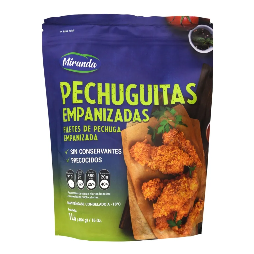 Pechuguitas Empanizadas Miranda 1 Lb