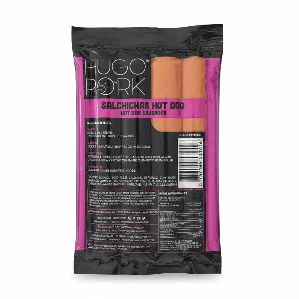 Salchichas Hot Hugo Pork Dog
