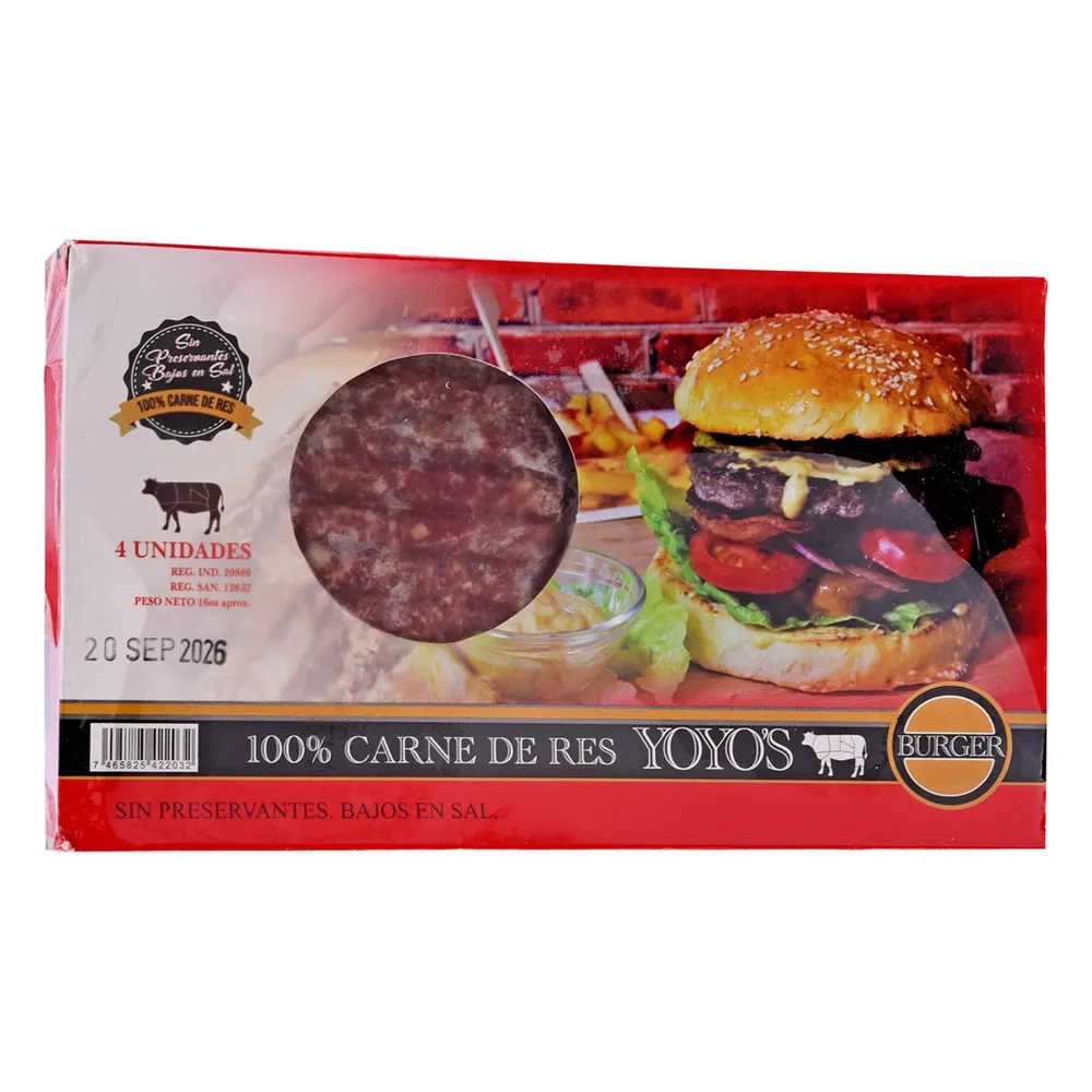 Hamburguer Res Paq Yoyos 16 Oz