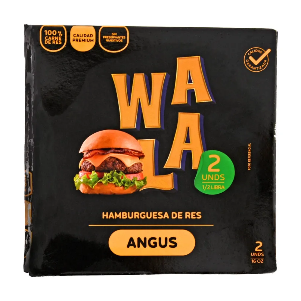 Hamburguesa Angus 8 Oz Wala 2 Und