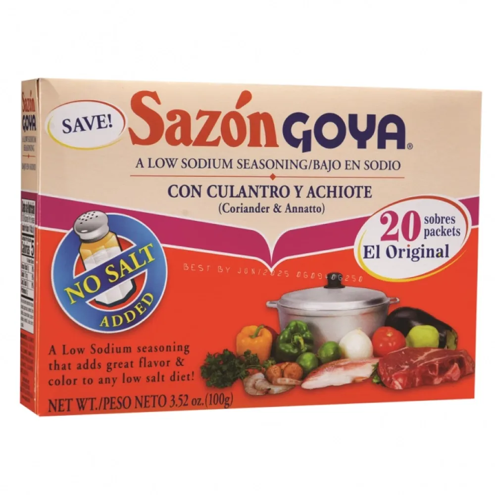 Sazón Goya Con Cilantro Y Achiote Bajo Sodio