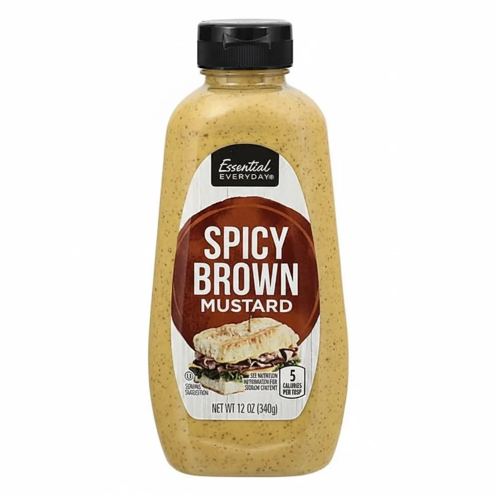 Mostaza Essential Spicy Brown Squeeze 12 Oz