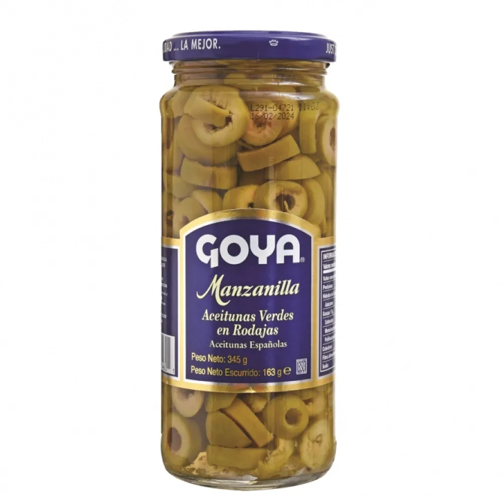 Aceitunas Verdes Goya Rodajas 345 G