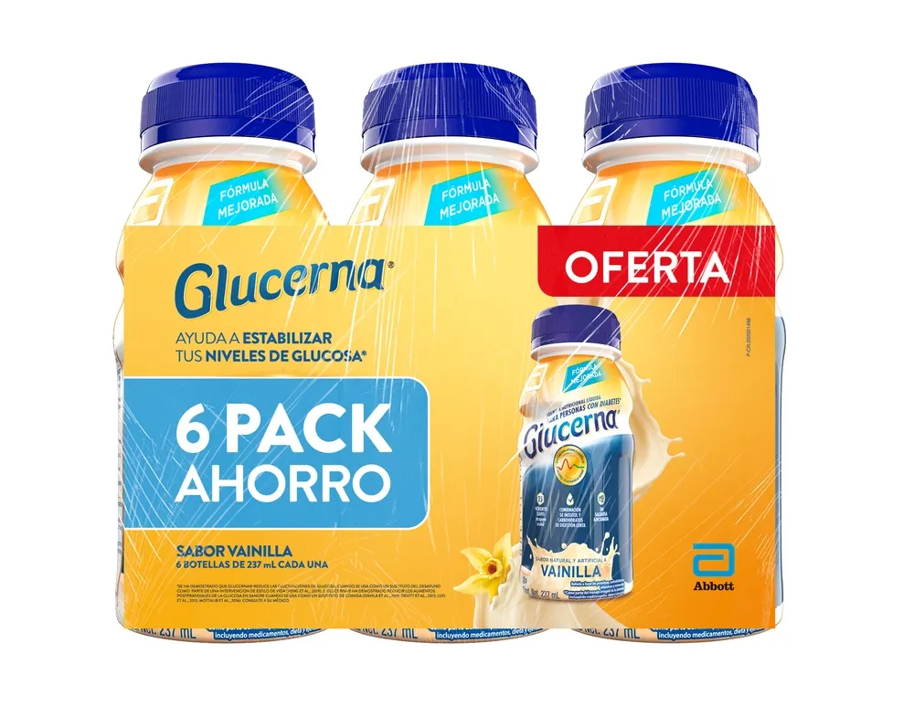 Suplemento Glucerna Trip Care Vainilla 6 Pack 8 Oz