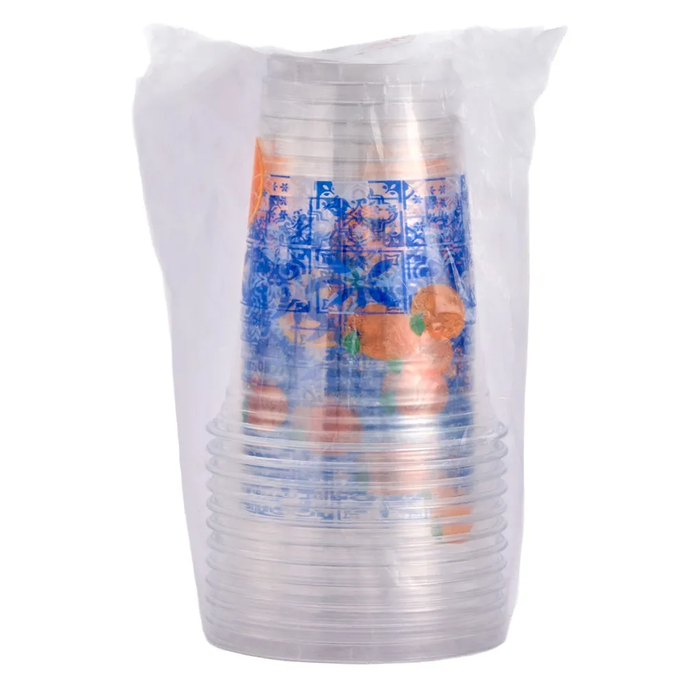 Vasos Plásticos Amalfi Naranja 16 Onzas 12 Unidades