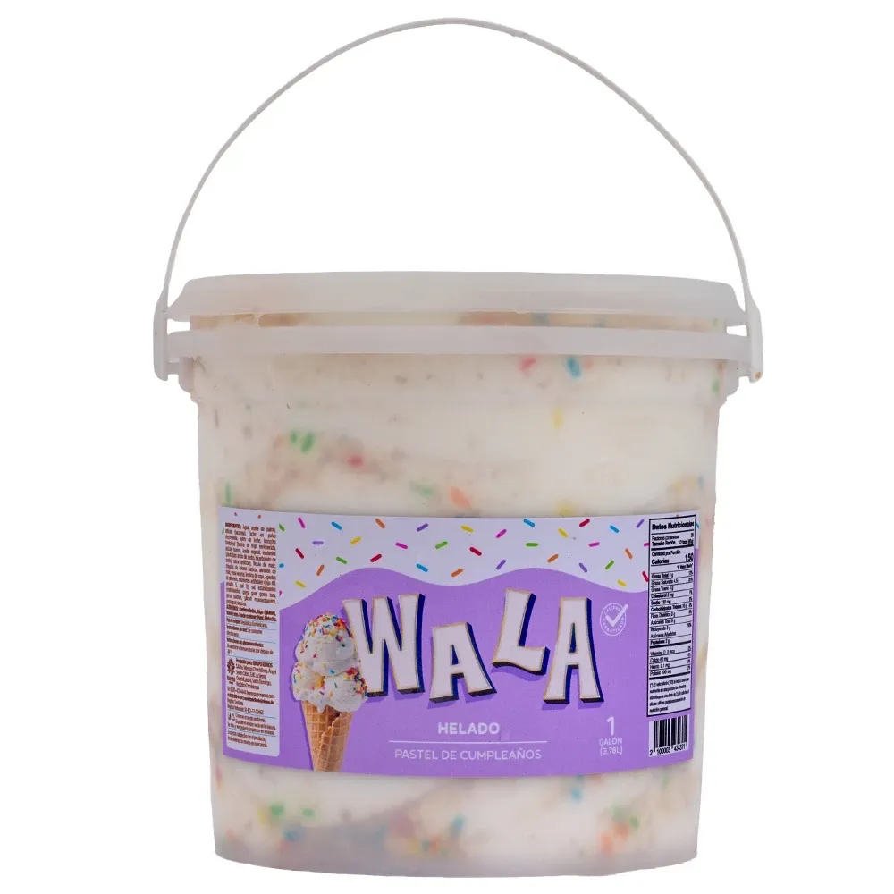 Helado Sabor Pastel De Cumpleaños Wala 1 Galón