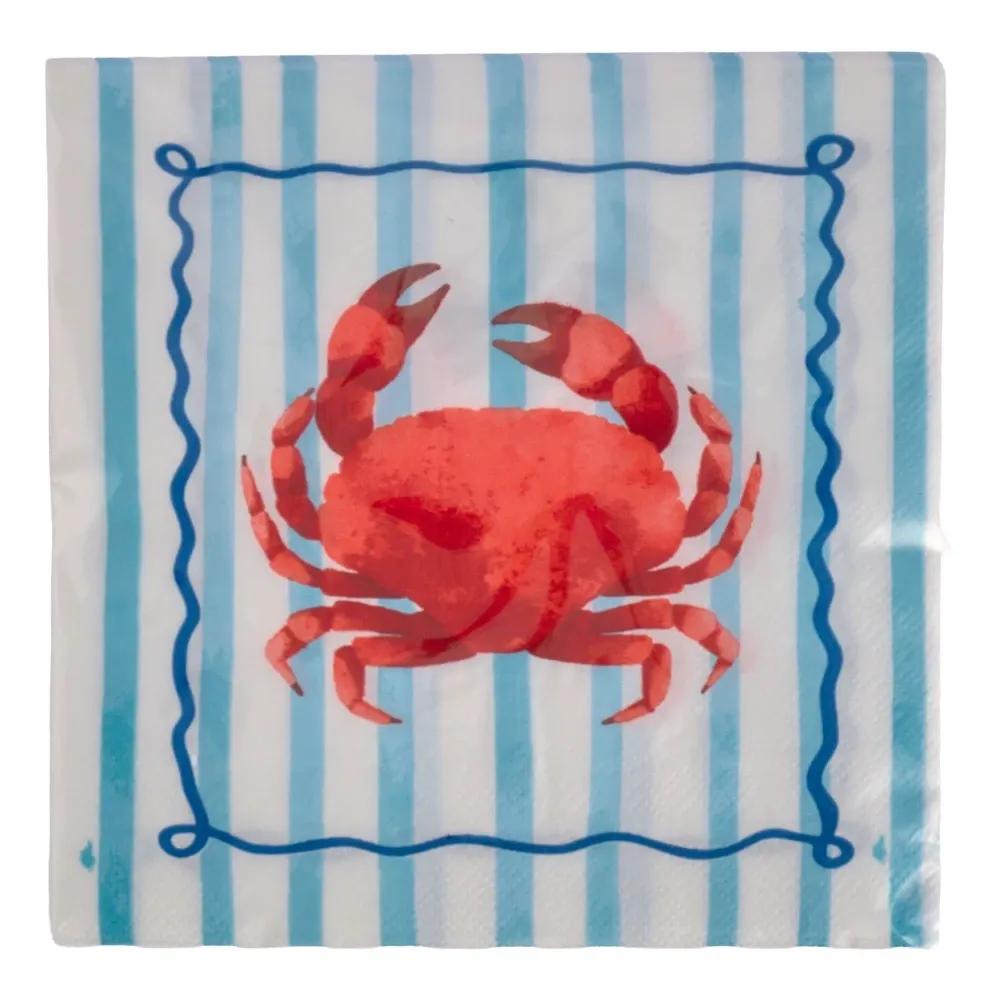 Servilletas De Papel Riva Azzurra Cangrejos 30 Unidades