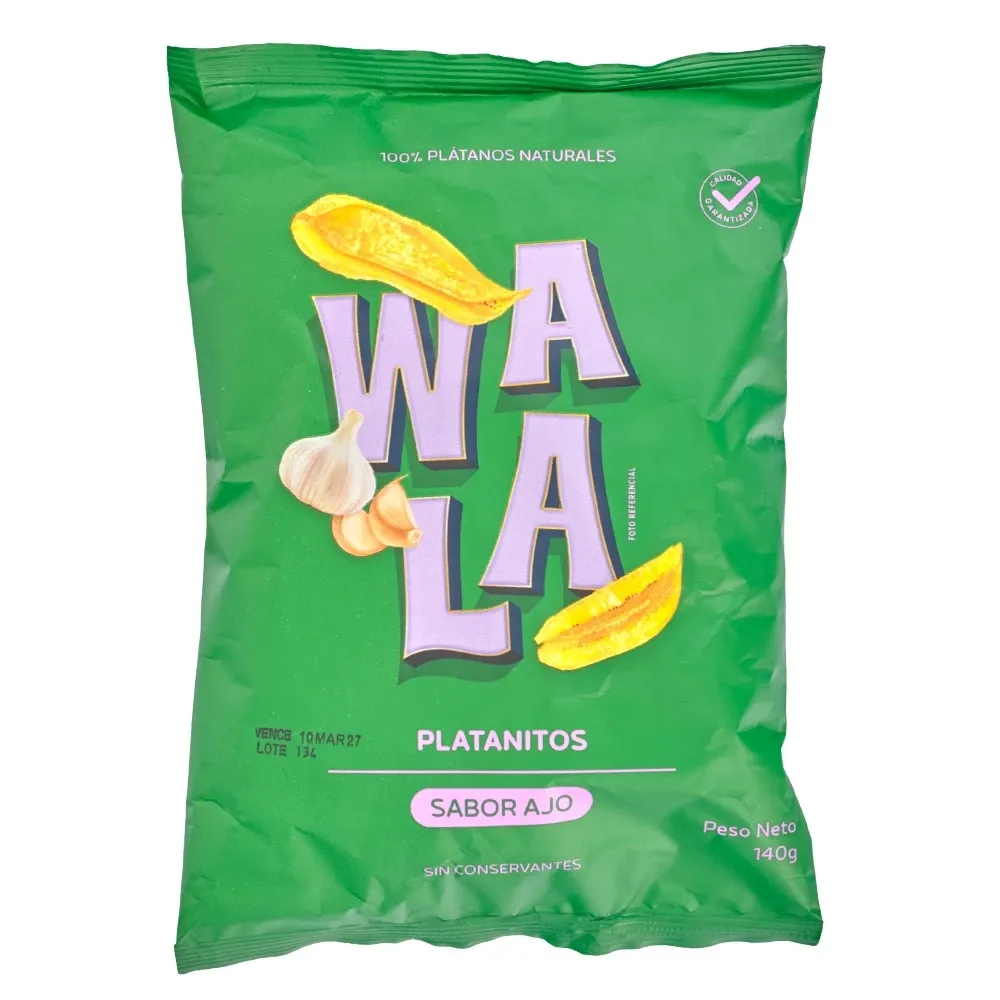 Platanitos Con Ajo Wala 140 G