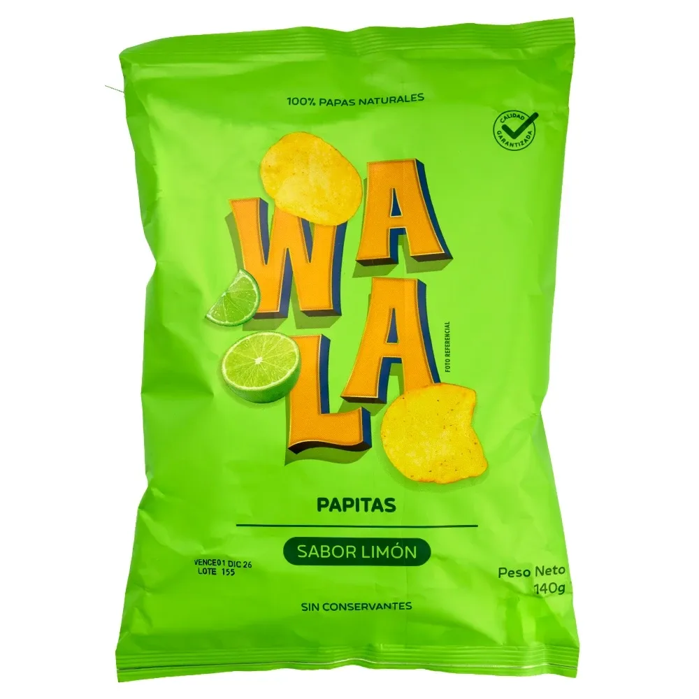 Papas Fritas Con Limón Wala 140 Gramos
