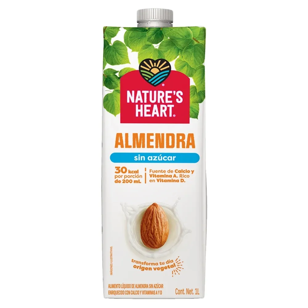 Bebida De Almendra Sin Azúcar Nature'S Heart 1 Litro