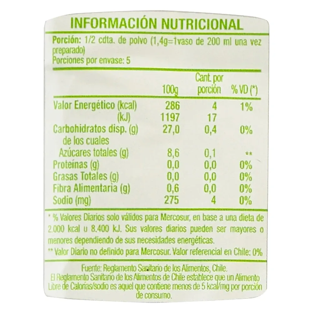 Jugo En Polvo Sabor Limonada Vivo 7 Gramos