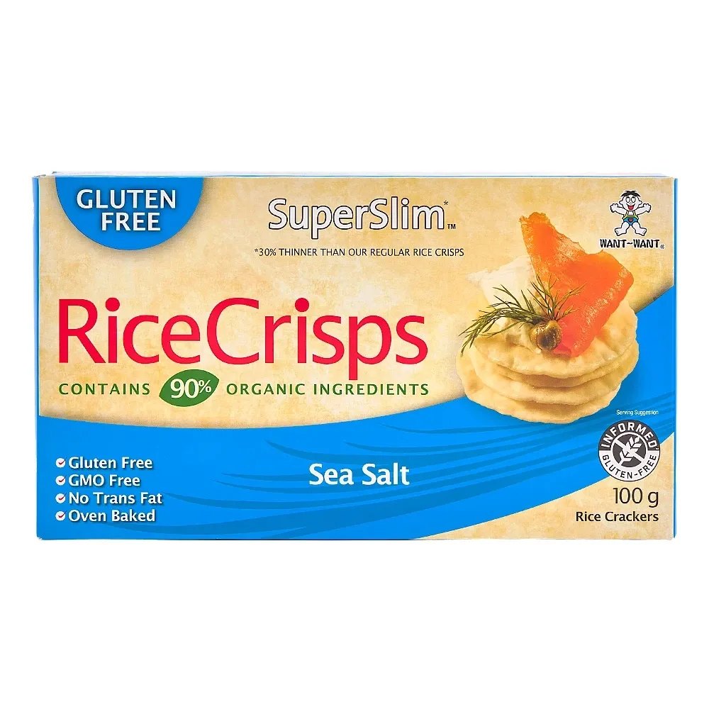Galletas De Arroz Sabor Sal De Mar Ricecrisps 100 Gramos