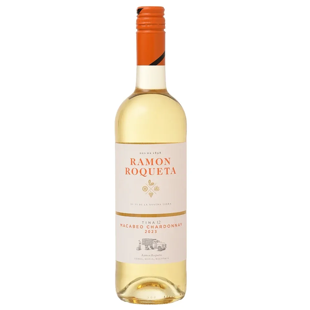 Vino Blanco Chardonnay Ramon Roqueta 0.75 Litros