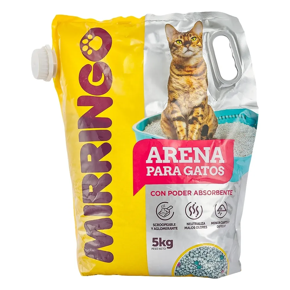 Arena Sanitaria para Gatos Mirringo 5 Kilogramos