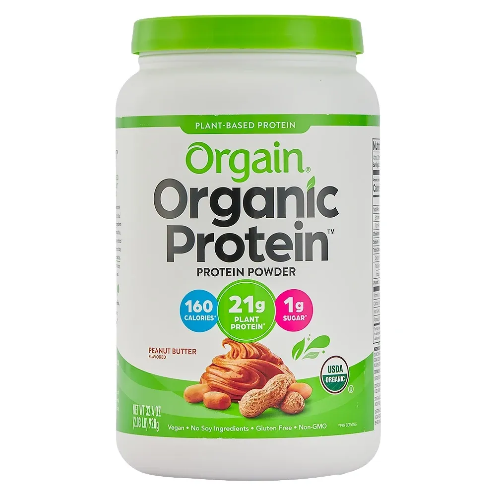 Proteína Polvo Orgain Mantequilla Maní 2.03 Libras