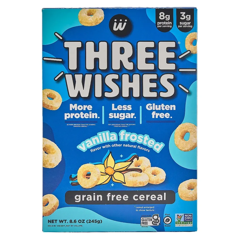 Cereal Desayuno Three Wishes Vainilla 8.6 Onzas