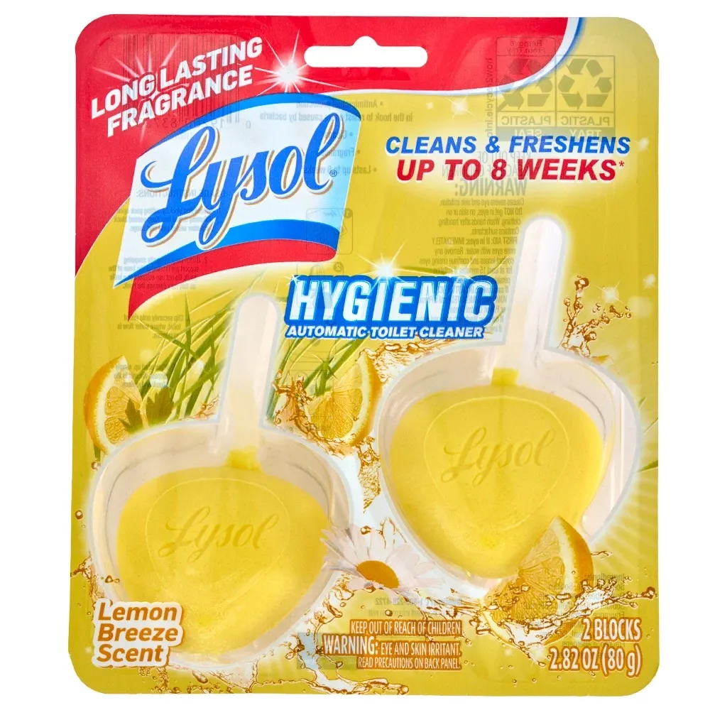 Limpiador De Inodoros Lysol Limón En Barra 80 Gr
