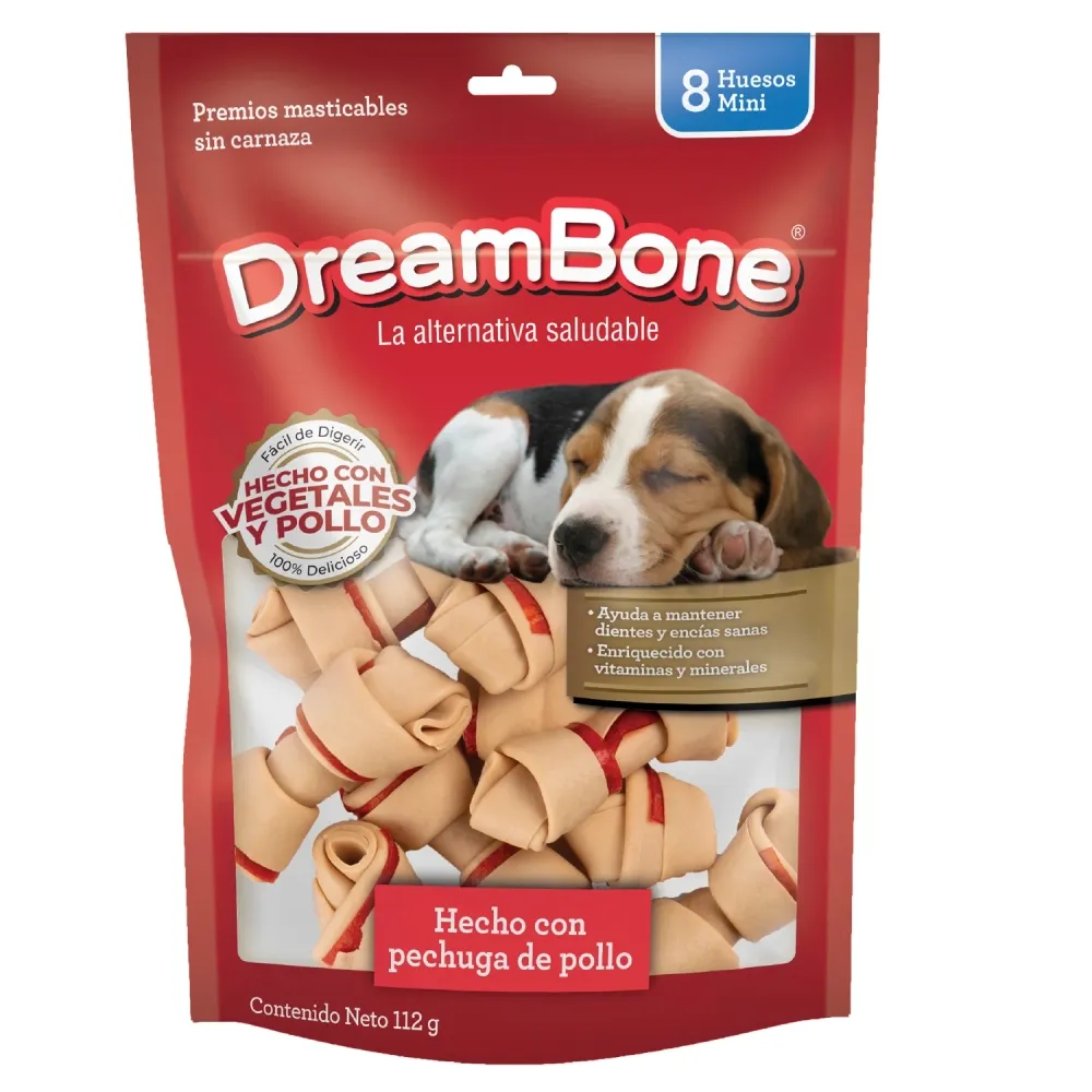 Hueso Masticable Perros Dreambone Pollo Mini 8 Un