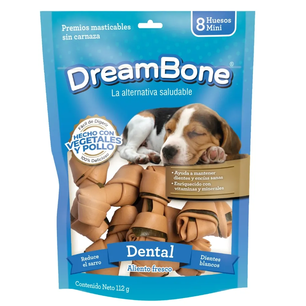 Hueso Masticable Perros Dreambone Dental Mini 8 Un